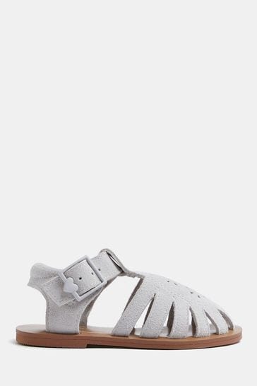 River Island Grey Suede Caged Sandals
