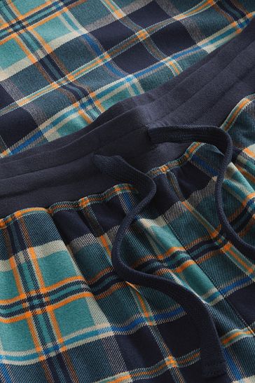 Checked cuffed on sale pyjama bottoms