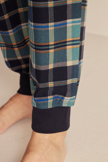 Checked cuffed pyjama 2025 bottoms