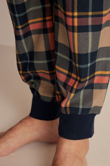 Checked cuffed on sale pyjama bottoms