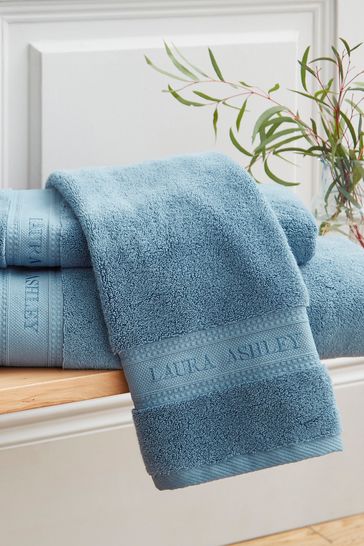 Laura Ashley Dark Seaspray Luxury Embroidered Hand Towel Towel