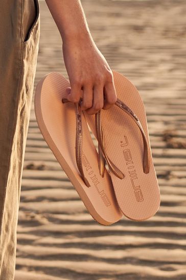 Cheap rose deals gold flip flops
