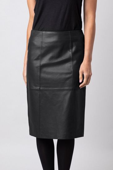 High waisted leather store pencil skirt