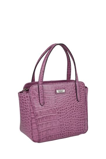 Buy OSPREY LONDON Minster Croc Leather Grab Bag from Next Luxembourg