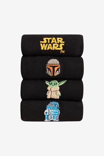 Star Wars Embroidered Black 4 Pack License Socks