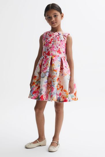 Lipsy girl scuba floral print dress top