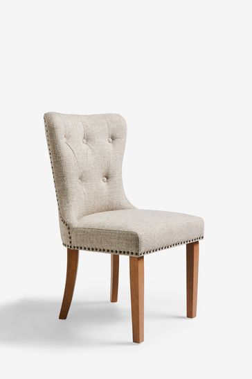 Buy Chunky Weave Mid Natural Blair Oak Effect Leg Dining Chairs