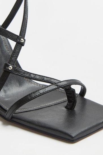 River island black barely there sandals top