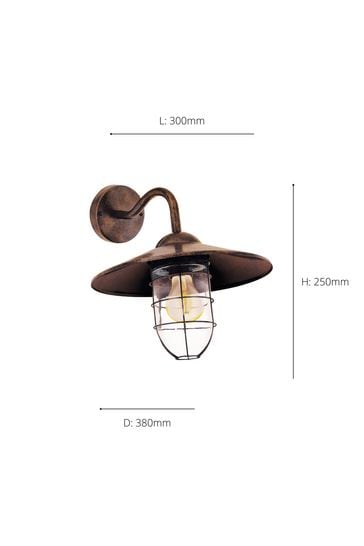 Eglo Copper Melgoa Outdoor Wall Light