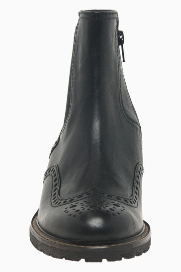 Gabor Imagine Black Leather Ankle Boots