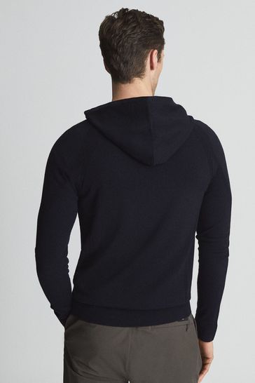 Buy Reiss Navy Verde Zip Up Merino Wool Hoodie from Next Ireland