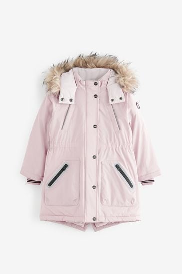 Pale pink on sale parka