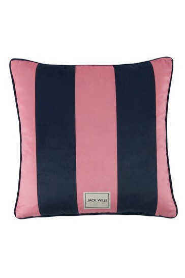 Jack Wills Pink Heritage Stripe Cushion