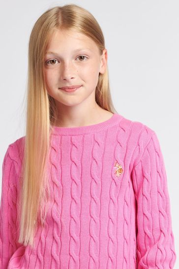 Girls cable outlet sweater