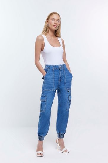 River island cargo jeans sale