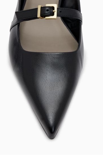 Buy Allsaints Black Shar Flat Shoes from Next Sweden