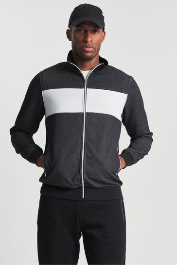 Buy Jacamo Black Full Zip Colourblock Track Jacket from Next Slovakia