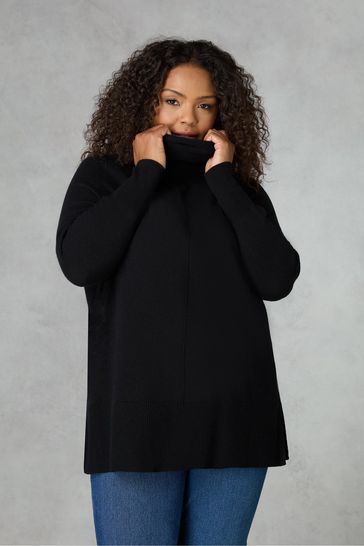 Roll neck shop longline jumper