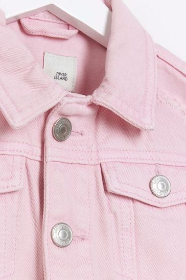 River island sales pink denim jacket
