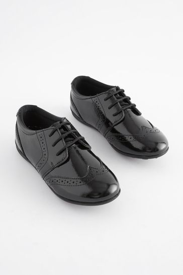 Patent black brogues cheap