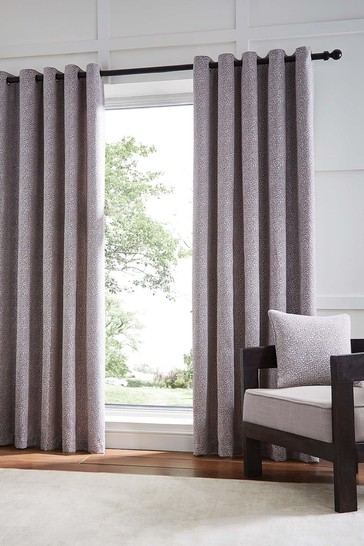 Hyperion Champagne Gold Eros Chenille Jacquard Weighted Eyelet Curtains