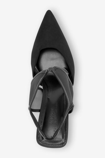 Buy Black Forever Comfort Mesh 2 Part Heels from Next Denmark