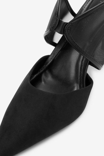 Buy Black Forever Comfort® Mesh 2-Part Heels from Next Austria