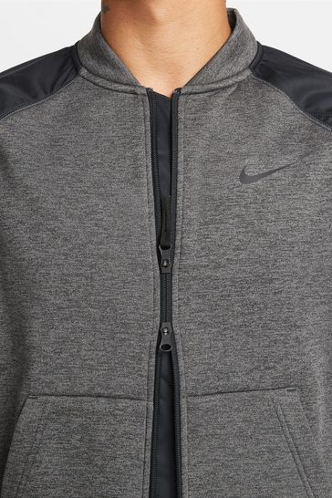 Nike grey hotsell bomber jacket