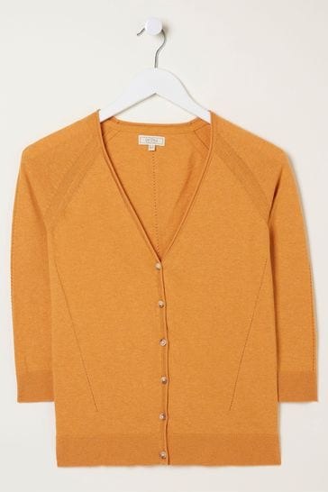 Fatface yellow clearance cardigan