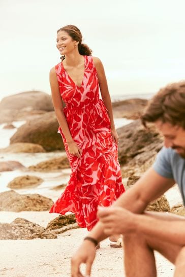 Fat face red dress online