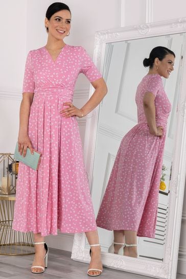 Jolie Moi Pink Lyanna Jersey Maxi Dress