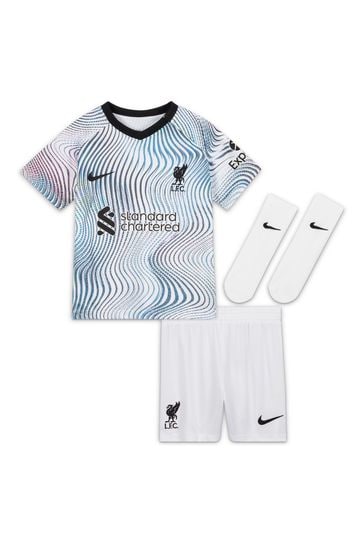 Nike White Liverpool FC 22 23 Away Football Kit