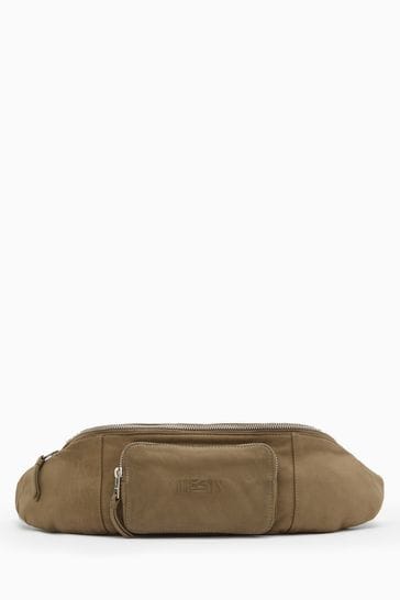 AllSaints Natural Oppose Leather Bum Bag