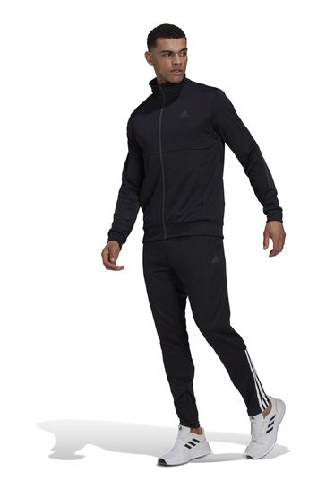 adidas Black Sportswear Slim Zipped Tracksuit