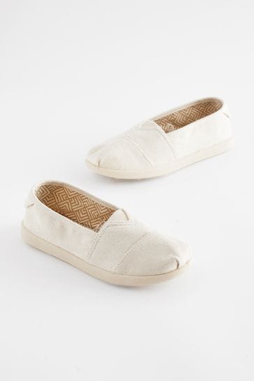Neutral Canvas Slip-Ons Shoes