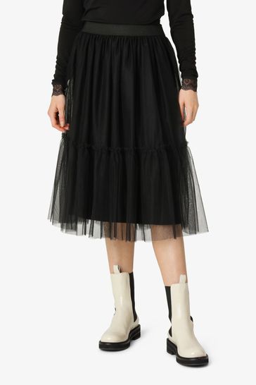Noa Noa Womens Black Tulle Skirt