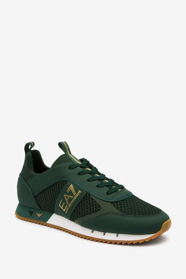 Green armani trainers deals