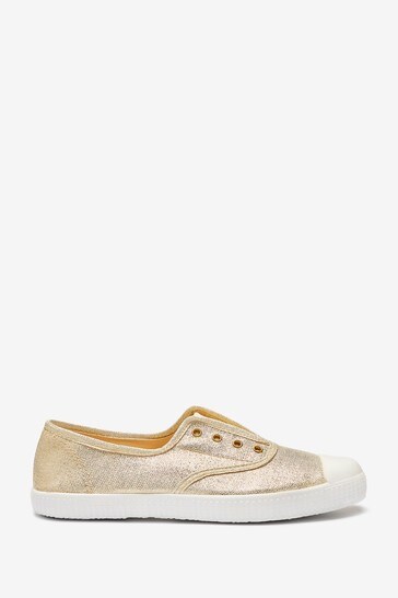 Gold glitter deals canvas shoes