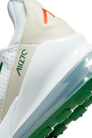 Buy Nike White Green Air Max 270 Youth Trainers from Next Luxembourg