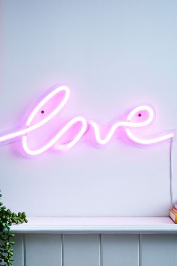 glow Pink Neon Love LED Wall Light