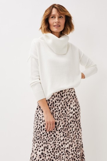 Phase Eight White Etty Chunky Knit Jumper