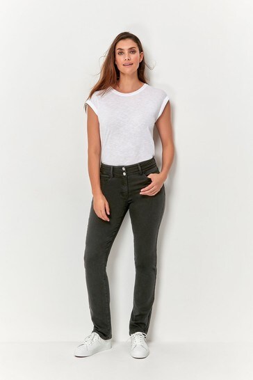 M&Co Grey Lift And Shape Straight Leg Jeans