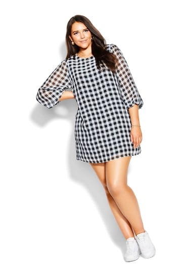 Buy City Chic Black Sweet Check Dress from Next Germany
