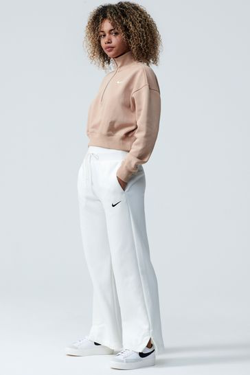 Buy Nike Beige Mini Swoosh Quarter Zip Top from Next Poland