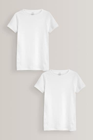 White Kind To Skin Short Sleeve Tops 2 Pack (9mths-12yrs)