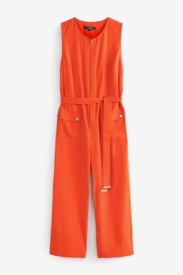 Buy Red Zip Front Jumpsuit from Next Luxembourg