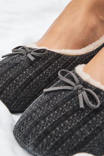 Buy Charcoal Grey Corduroy Ballet Slippers from Next Australia