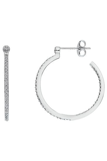 Diamond hoop top earrings fake