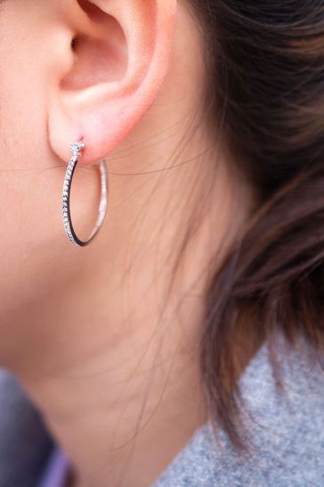 Hot diamonds hoop clearance earrings