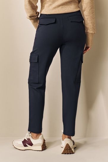 Buy Navy Blue Ponte Cargo Trousers from Next Croatia